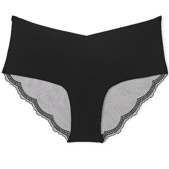 NWT VS No-Show Lace-Back Cheeky Panty, Black, Size M - Picture 5 of 5